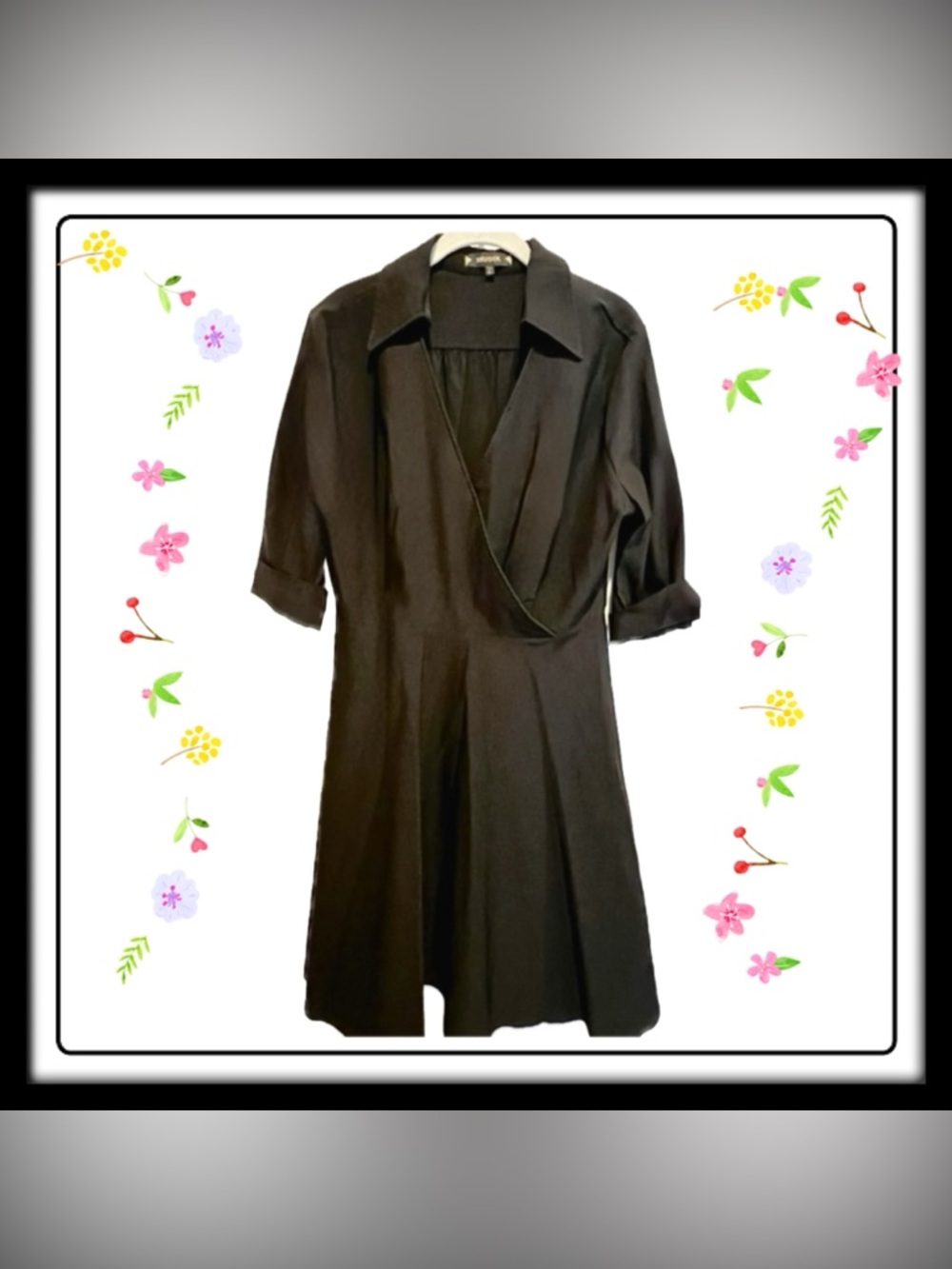 Dress - Miusol - stretchy shirt/wrap dress - black - XXL - new w/o tags. Perfect - Picture 1 of 8